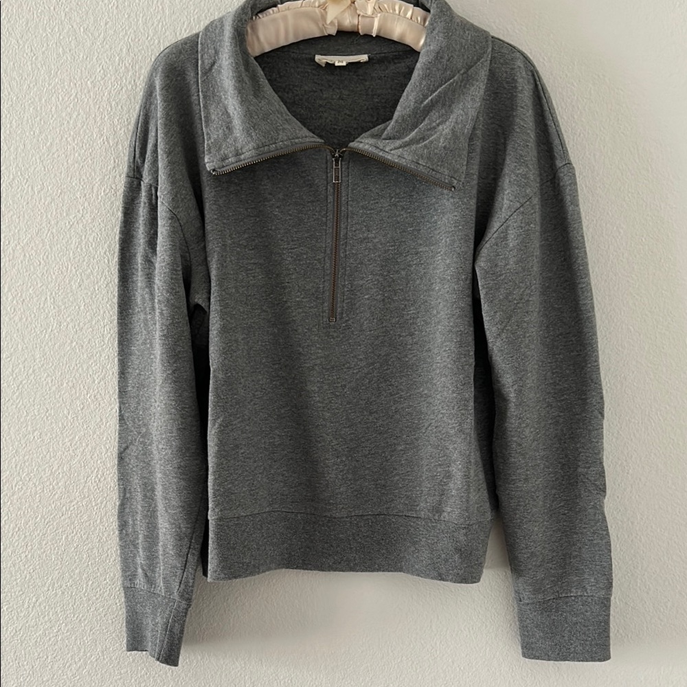 Gray Half-Zip Pullover - image 1